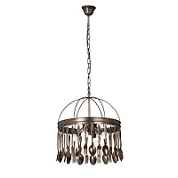 Люстра подвесная V4541-8/4 Vitaluce без плафона на 4 лампы, основание бронзовое в стиле кантри ковка Люстра подвесная V4541-8/4 Vitaluce без плафона на 4 лампы, основание бронзовое в стиле кантри ковка